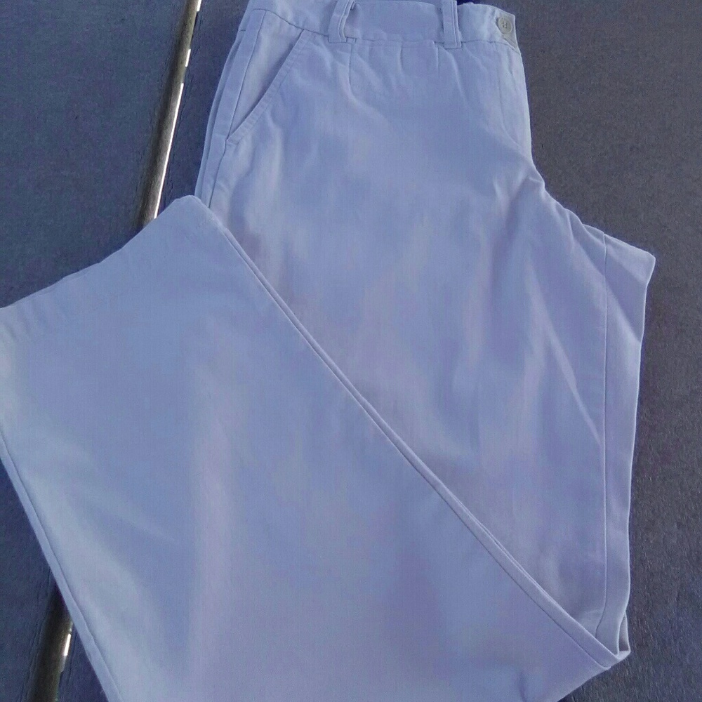 🟢 TALBOTS beige stretch straight leg pants